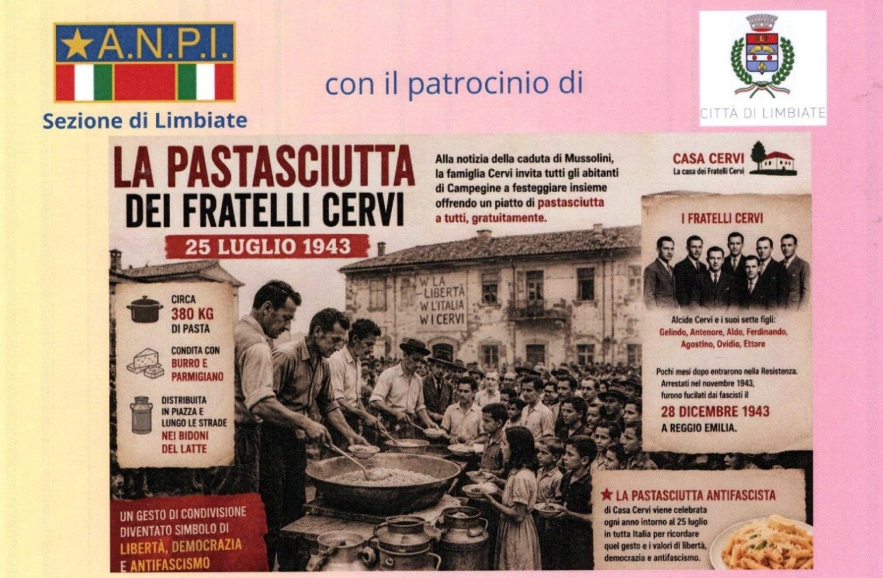 La Pastasciutta Antifascista torna a Limbiate il 25 luglio